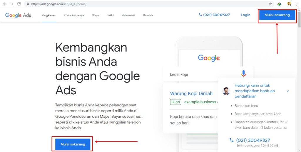 pasang iklan di google ads